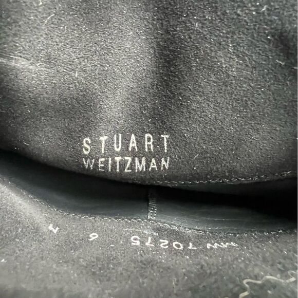 Stuart Weitzman Boots Suede Over The Knee Black Size 6 - Picture 7 of 10